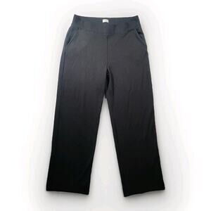 AYR Womens XL Black Pima Cotton Modal Stretch Wide Leg Pullon Trousers Pants